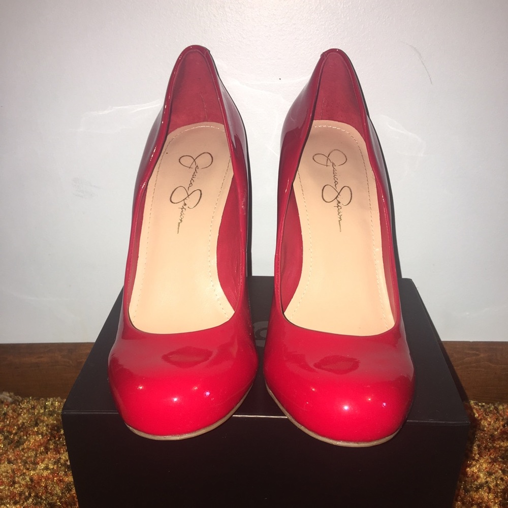 Jessica Simpson Red Patent Leather Pumps